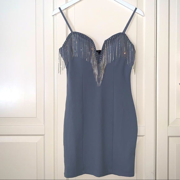 Rhinestone Fringe Dress - Picture 2 of 5